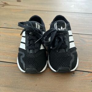 Adidas Toddler Black and White Sneakers - Size 5